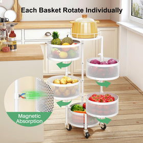 SAYZH top-lid rolling cart keeps contents covered and organized.