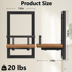 Sbosbo floating shelves wood-board details highlight durable metal frame and natural wood