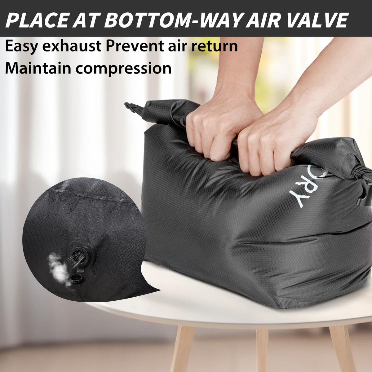 Scandihome travel laundry bag durable waterproof material protects clothes from spills.