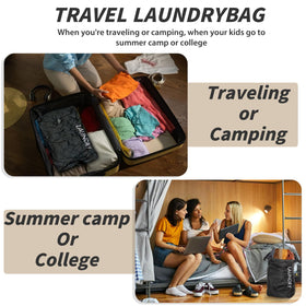 Scandihome travel laundry bag large capacity holds a week’s wardrobe for trips.