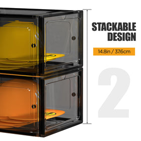 SCAVATA hat organizer box clear sides for dust-free storage