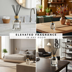 Diffuser placed in a living room adds a cozy, inviting ambiance.