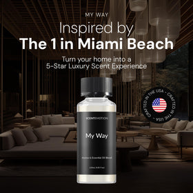 SCENTEMOTION My Way diffuser oil top notes of cardamom and leather inspire a bold first impression.