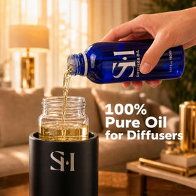 SCENTHORIZON Baccarat diffuser refill in glass bottle ensures long-lasting scent.