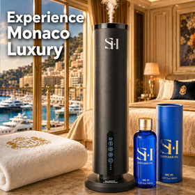SCENTHORIZON Monaco diffuser oil drops capture subtle aroma during use.