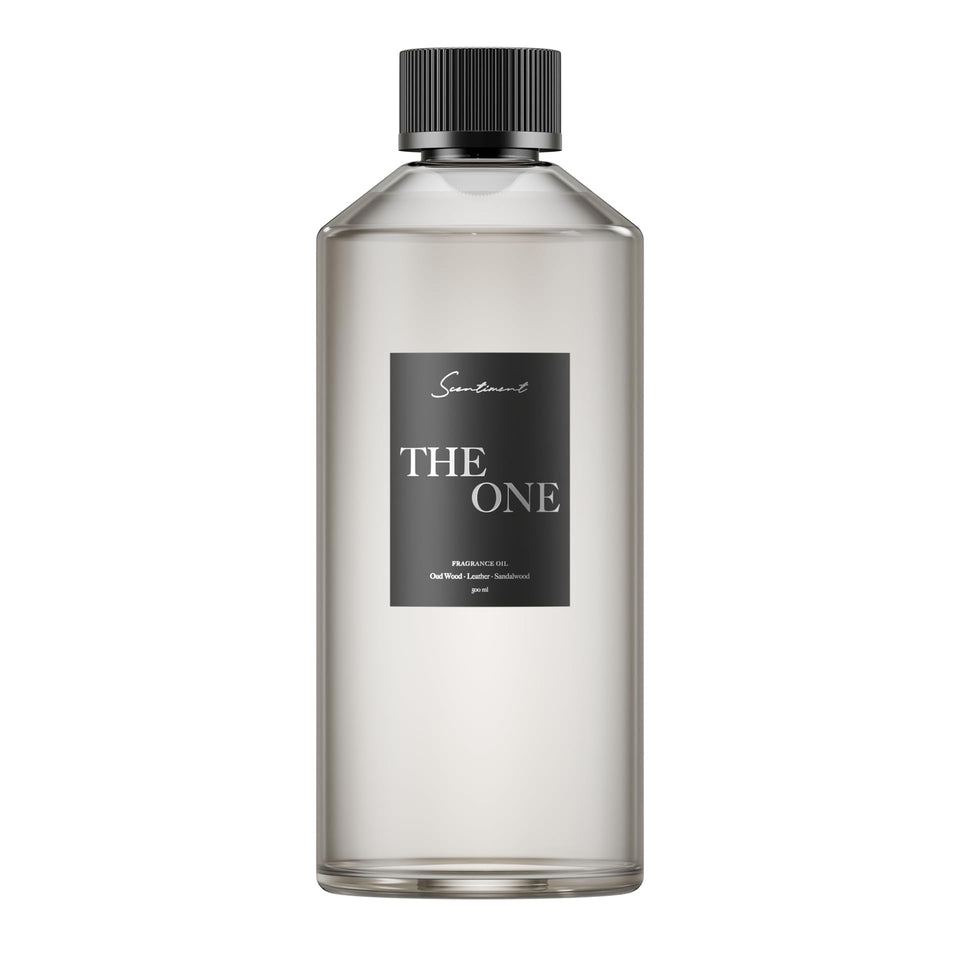 Scentiment One diffuser oil with cardamom, leather, and lemon for a luxurious space