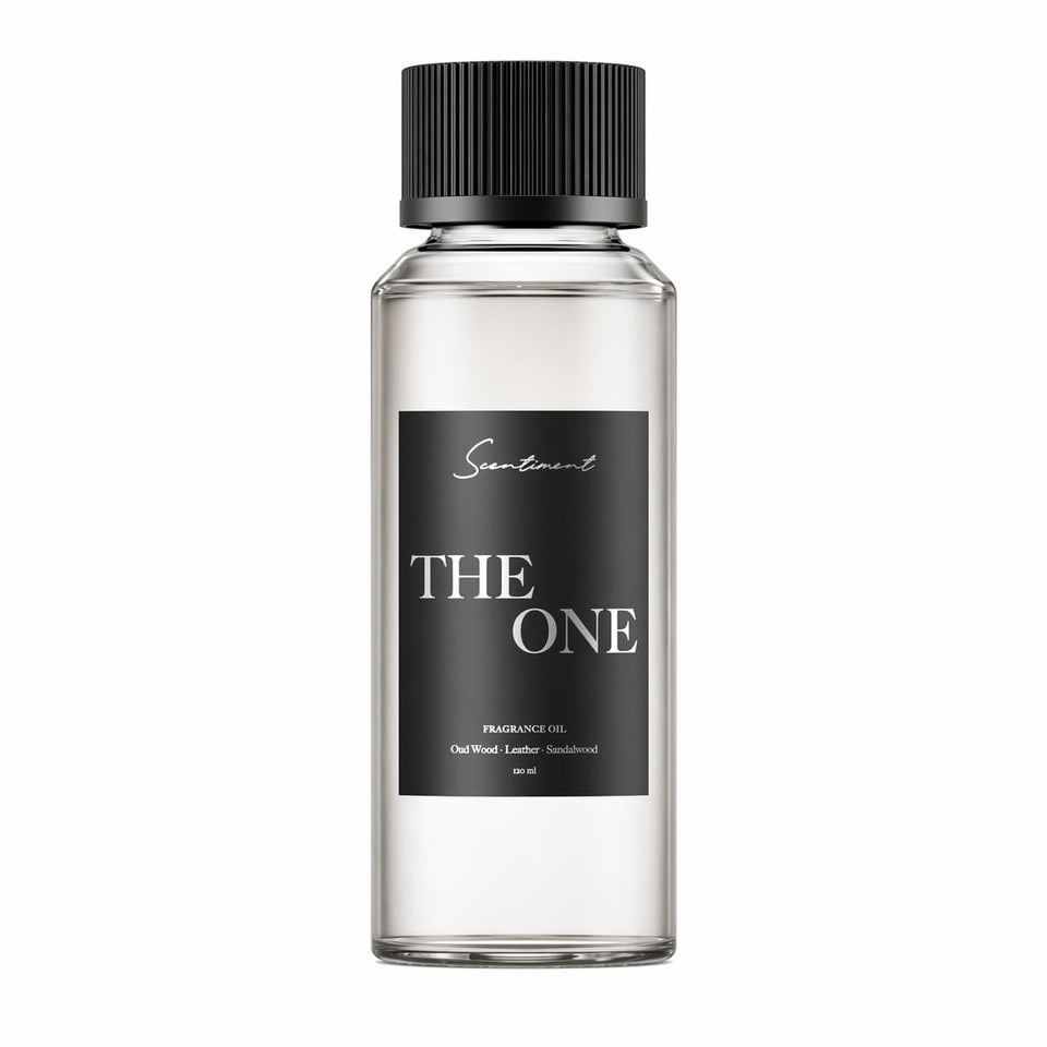 Scentiment The One diffuser oil smoky leather sandalwood creates warm, inviting ambiance.