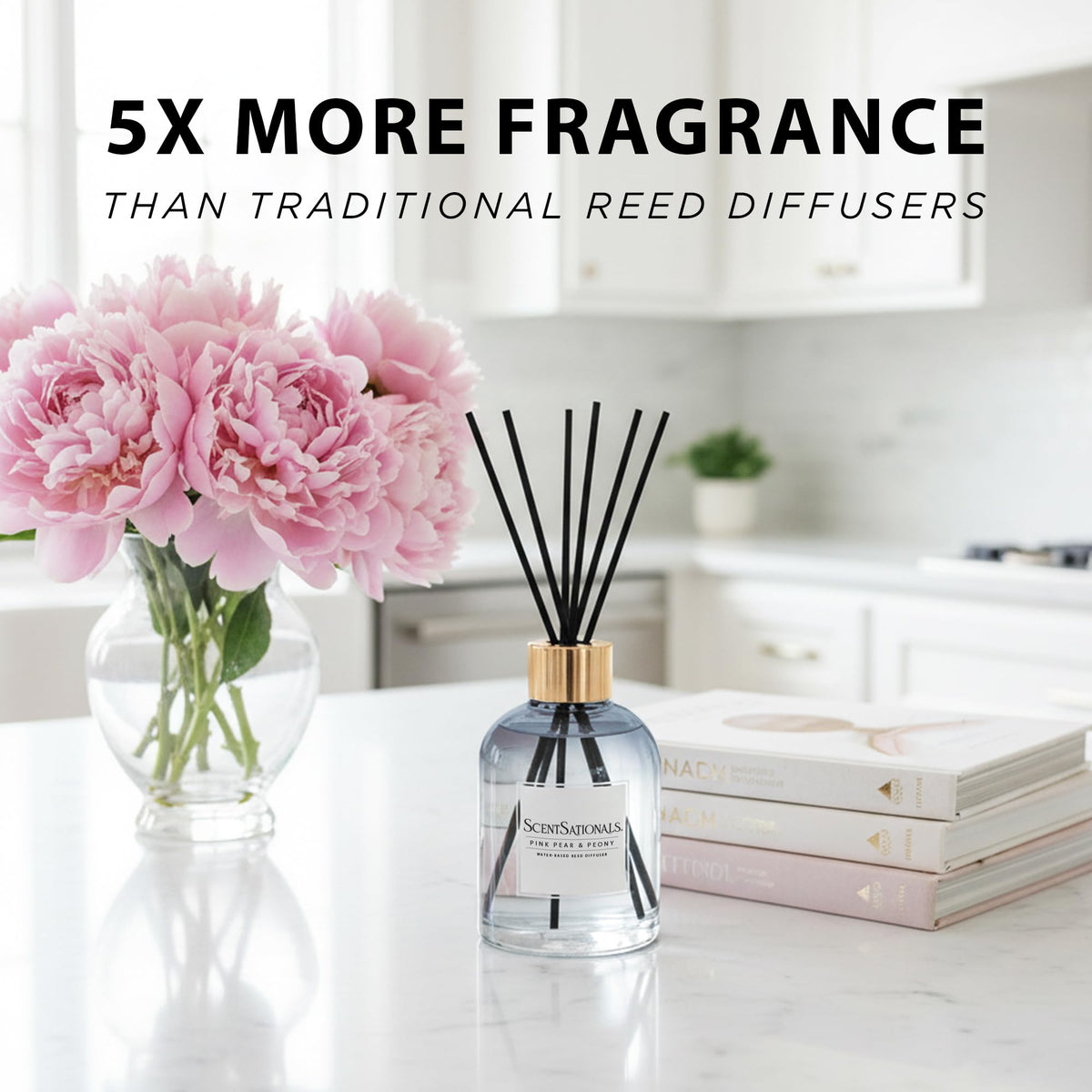Scentsationals black reeds, recyclable, ensure mess-free maintenance and sustainability.
