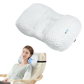 SCFOAMZAI adjustable neck pillow on recliner supports neck comfort