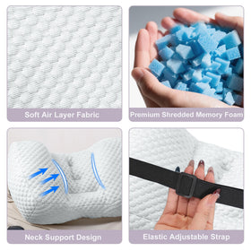 SCFOAMZAI headrest pillow used as multipurpose cushion