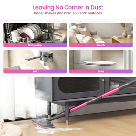 Schenley washable microfiber pads for reusable, streak-free cleaning on floors.