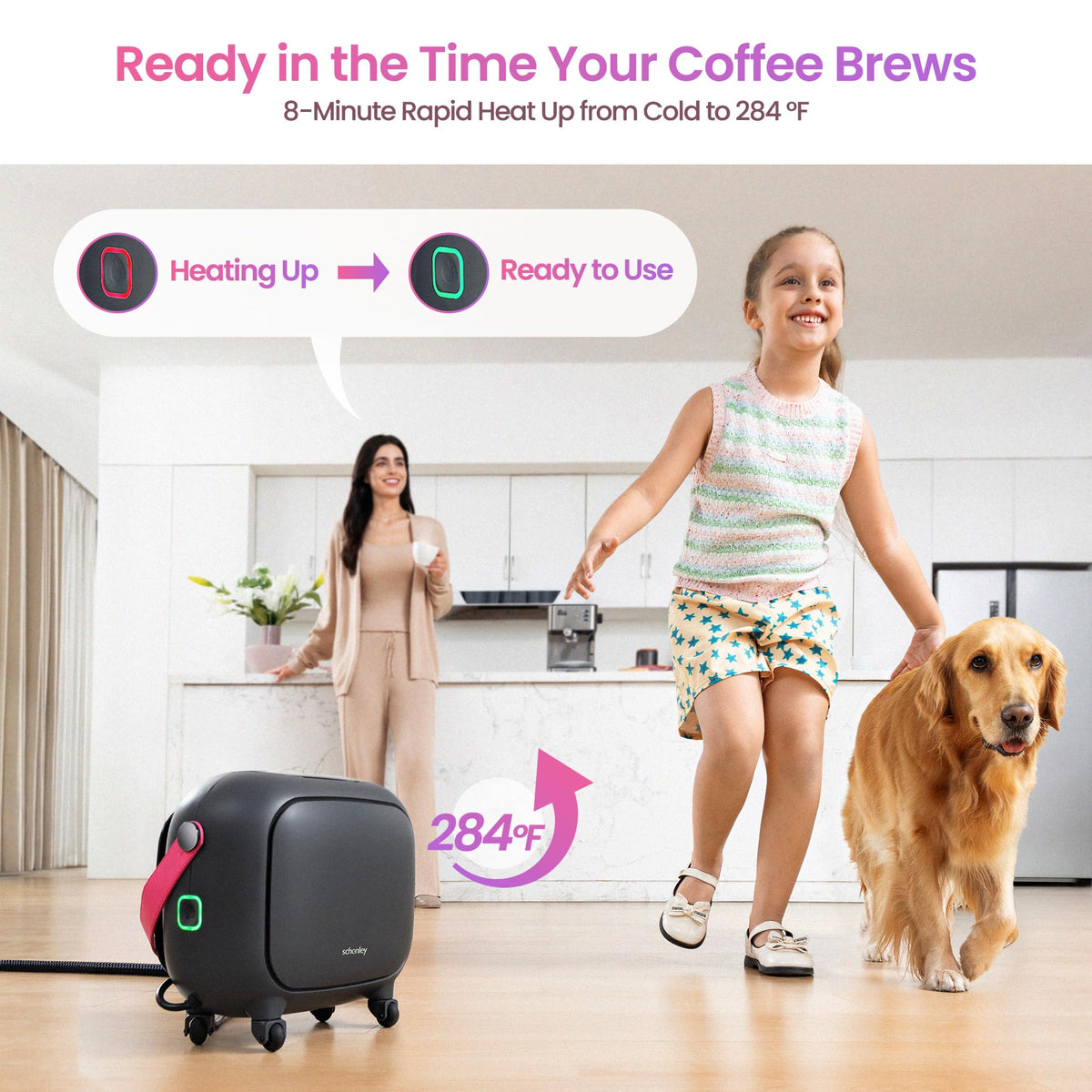 Schenley 21-in-1 steam cleaner heats up quickly for faster cleaning sessions