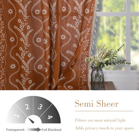 Schweek light-filtering curtains diffuse daylight while preserving privacy and view.