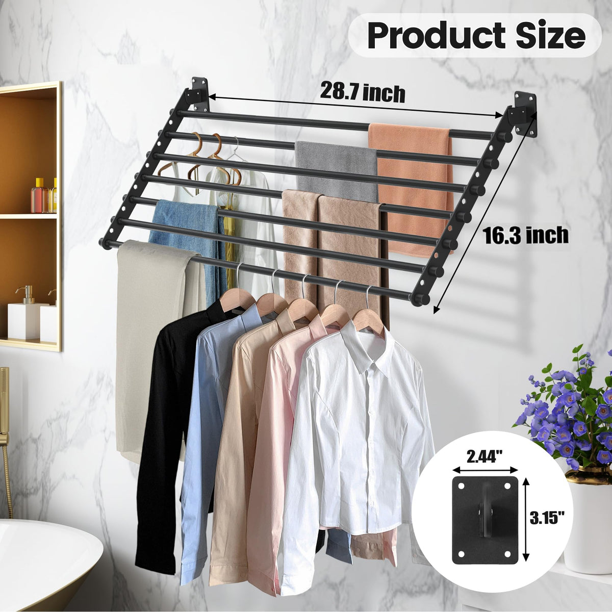 Scisum matte black finish resists rust in humid spaces