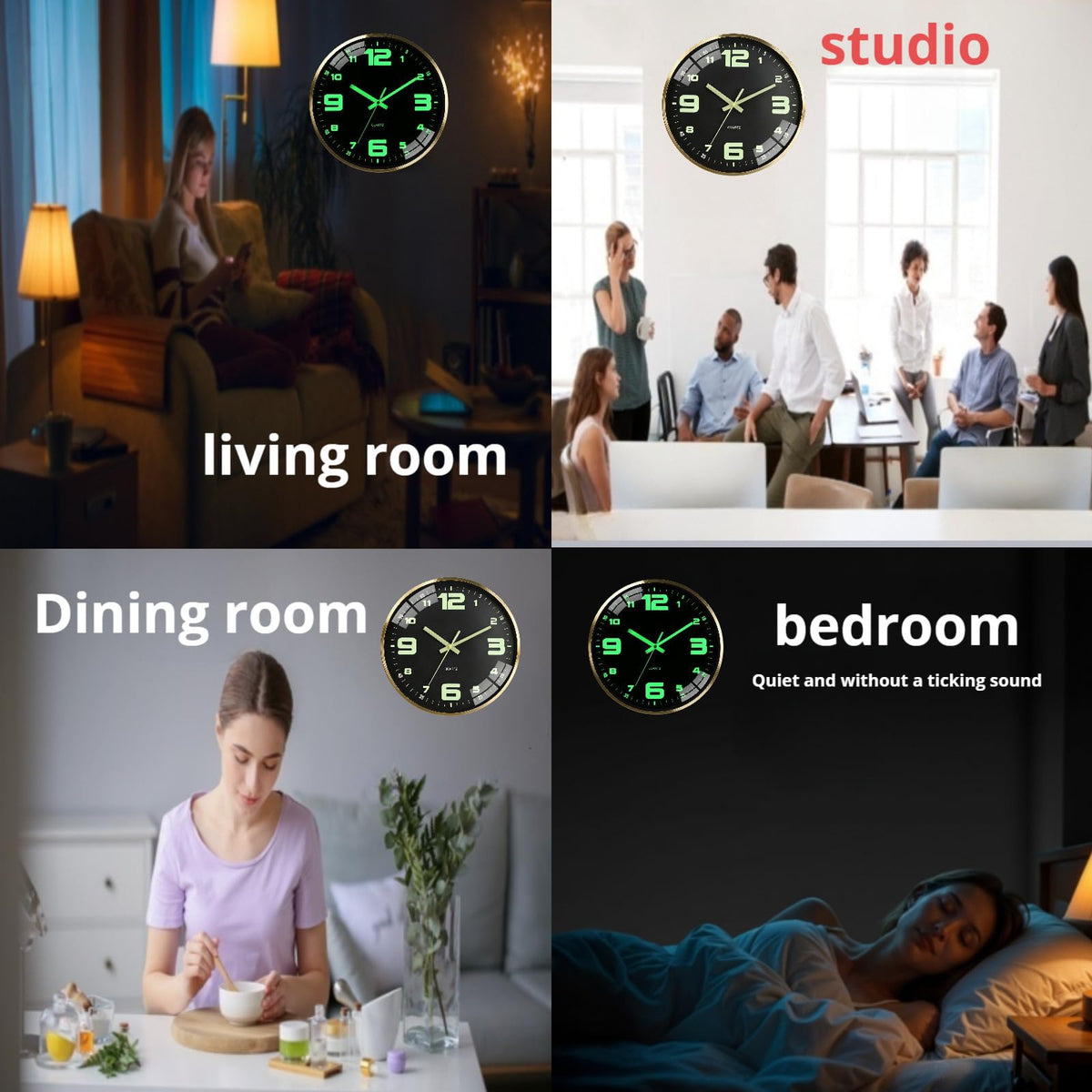 SCNFED AA battery-powered clock for easy setup and long service