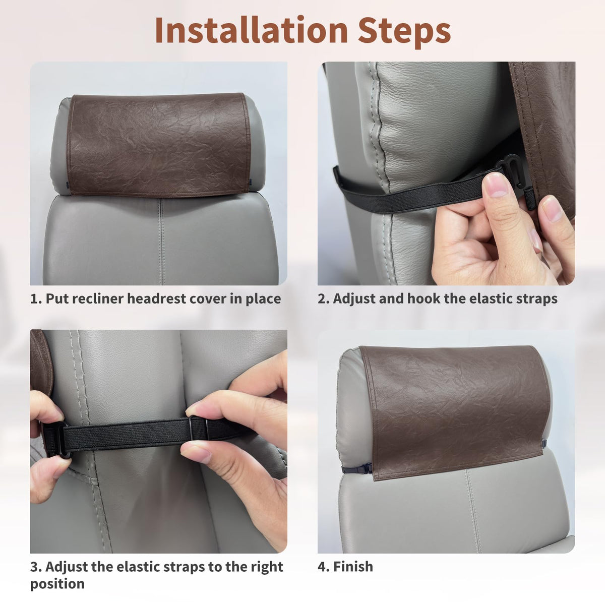SCNK recliner headrest cover; easy to wipe clean after daily use.