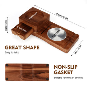 Scotte stainless steel cigar cutter adds precise cuts for a smoother smoking session.