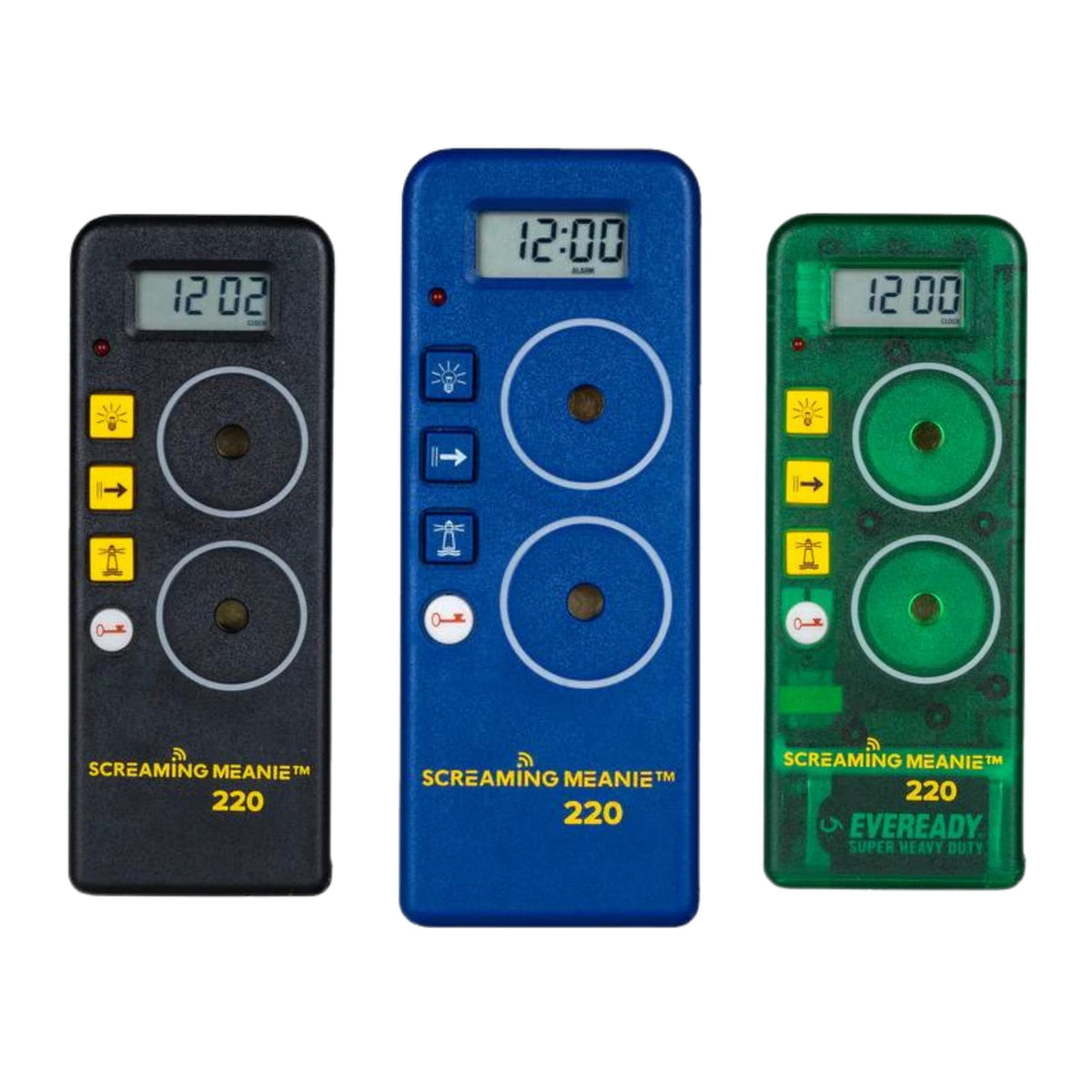 Screaming Meanie 220 blue color emphasizes visibility and style