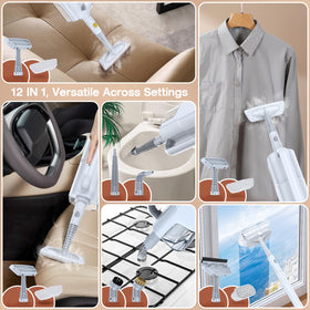 ScrubWiz 10‑in‑1 attachments laid out for surfaces.