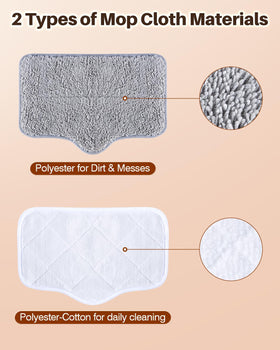 ScrubWiz steam mop pads dual materials tackle tough grime and daily upkeep