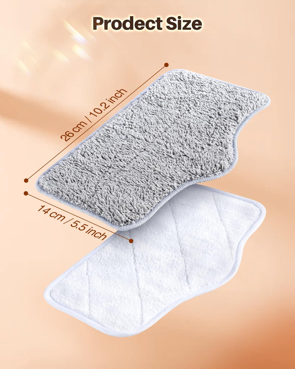 ScrubWiz steam mop pads 6-pack packaging shown for easy storage