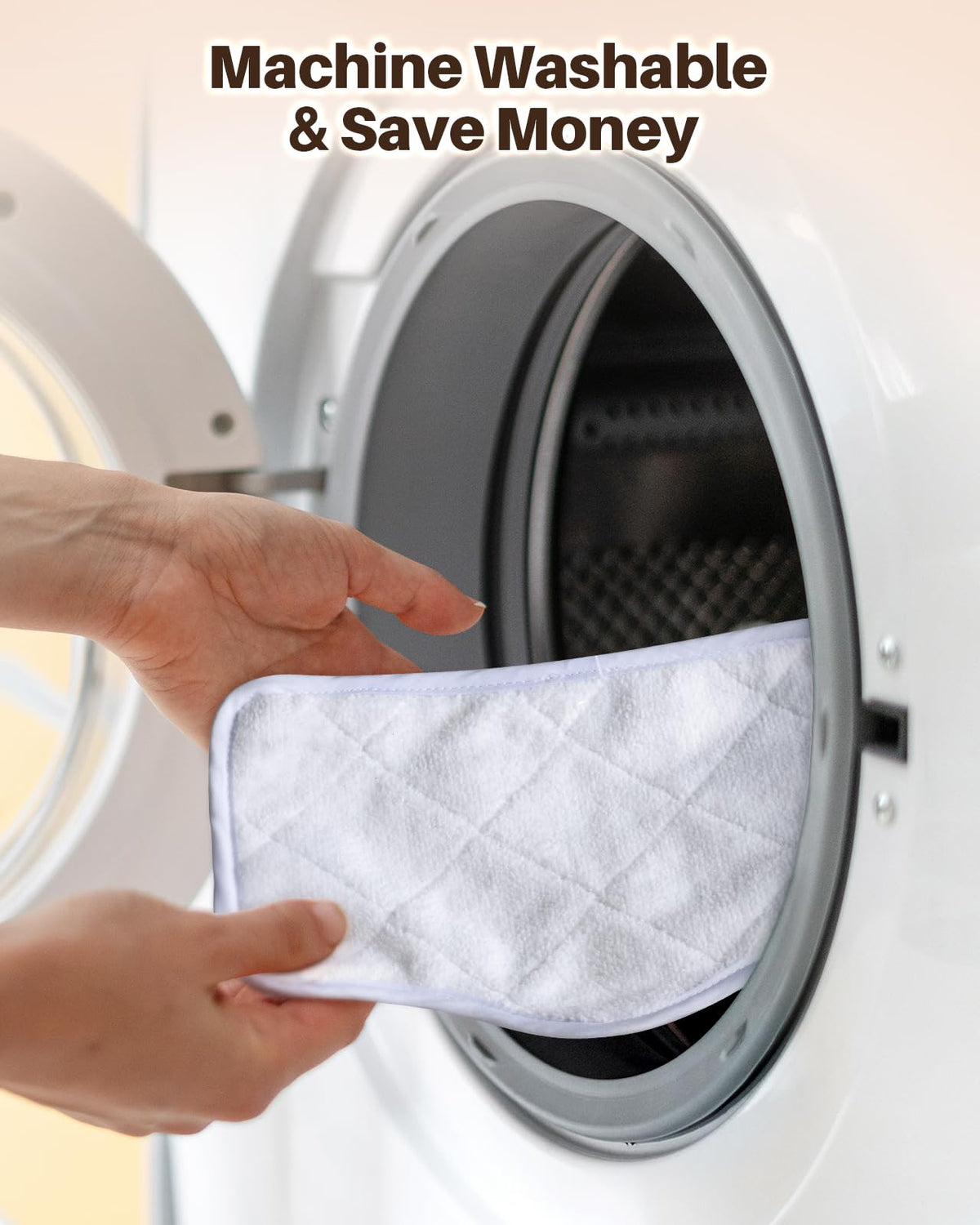 ScrubWiz steam mop pads are washable and reusable to reduce waste