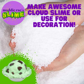 Maddie Rae's Instant Snow XL after mixing reveals soft, fluffy texture