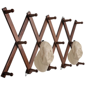 SCUNDA 16-inch accordion wall hanger for organized coats and accessories.