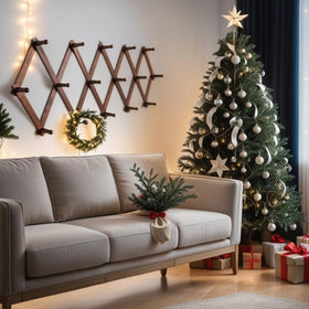 SCUNDA wall rack for living room keeps hats, bags, and accessories neatly
