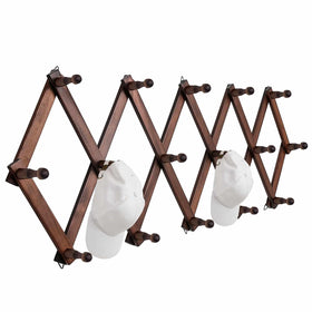 SCUNDA hat rack wall extendable with 16 hooks for organized entryway storage