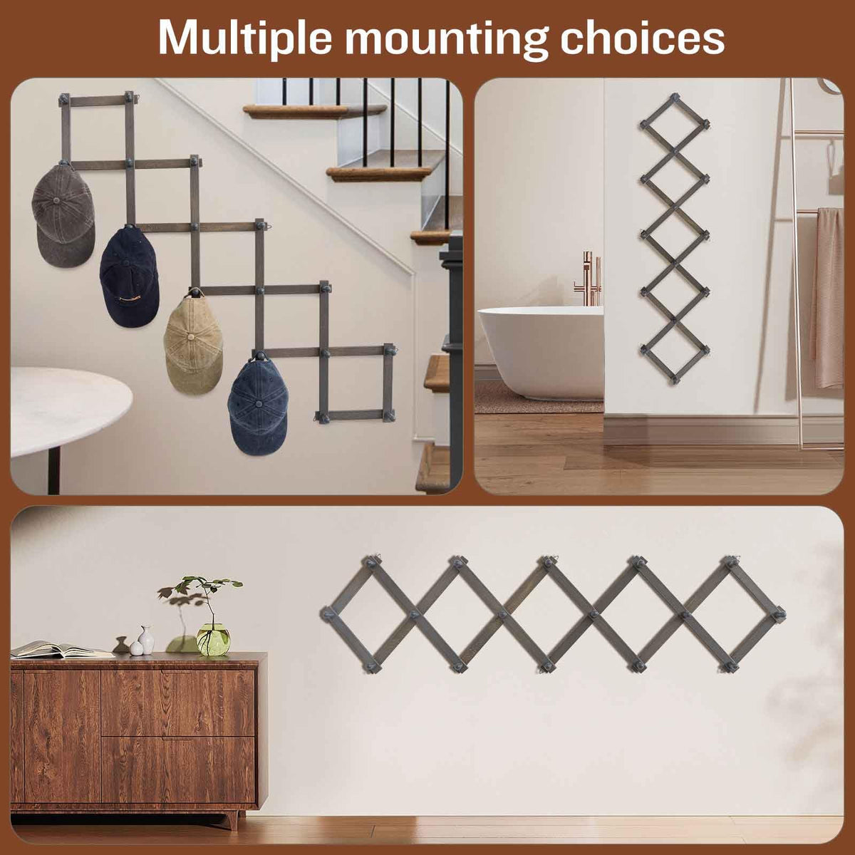 SCUNDA modern farmhouse wall hanger complements rustic decor with durability.