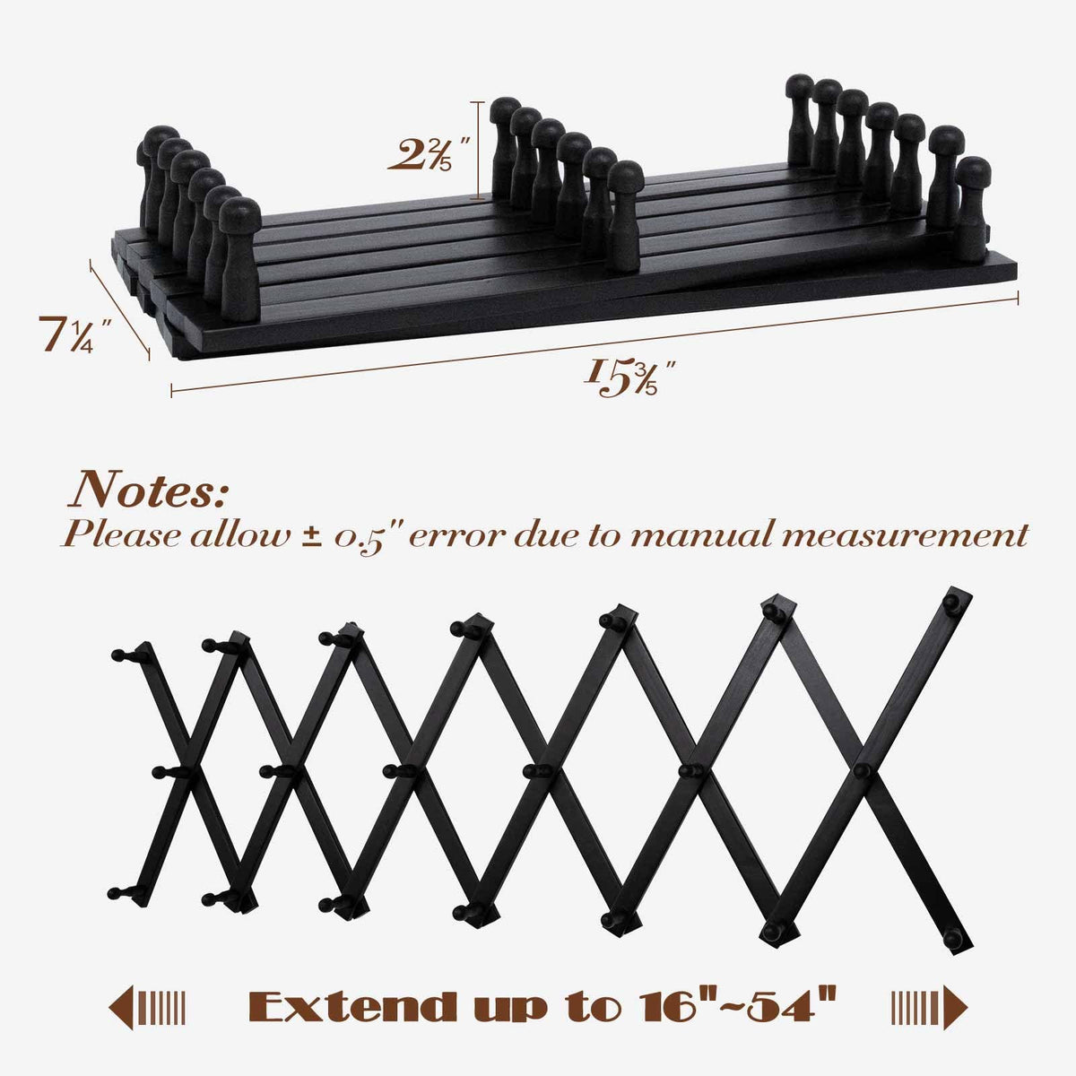 SCUNDA wall rack with sturdy hooks keeps items secure and reachable