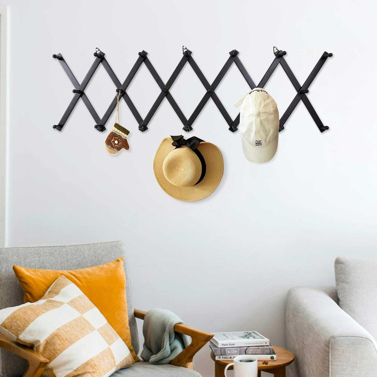 SCUNDA wall rack blends rustic style with versatile organization