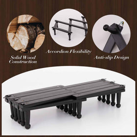 SCUNDA wooden coat rack stores hats and accessories in a compact space