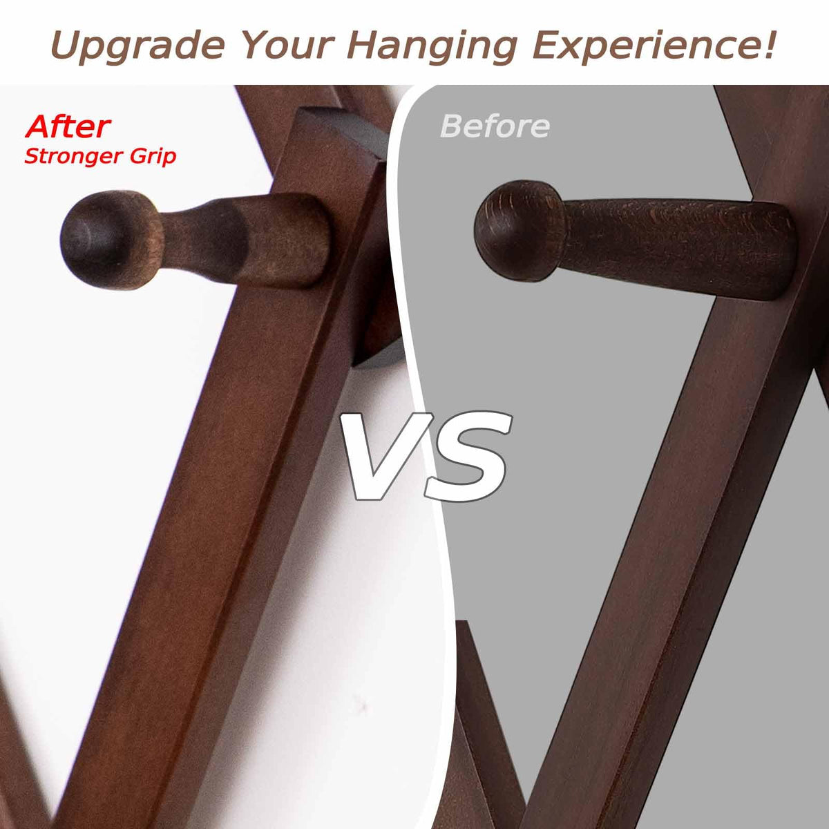 SCUNDA brown-finish wooden hat rack blends with decor while storing essentials