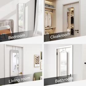 SCWF-GZ aluminum-frame mirror close-up highlighting durability and rust-proof design.