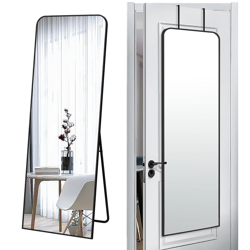 SCWF-GZ 57x20 door-hanging mirror shows full-length view for a spacious entryway