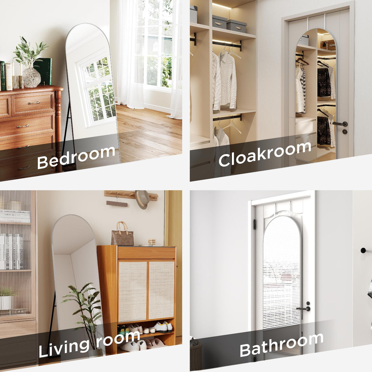 SCWF-GZ 57x20 door mirror side view emphasizing slim profile on a door