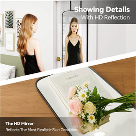 SCWF-GZ aluminum-frame mirror blends modern style with durable construction.