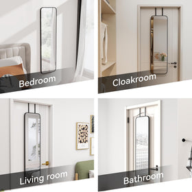 SCWF-GZ black aluminum frame mirror for a sleek look