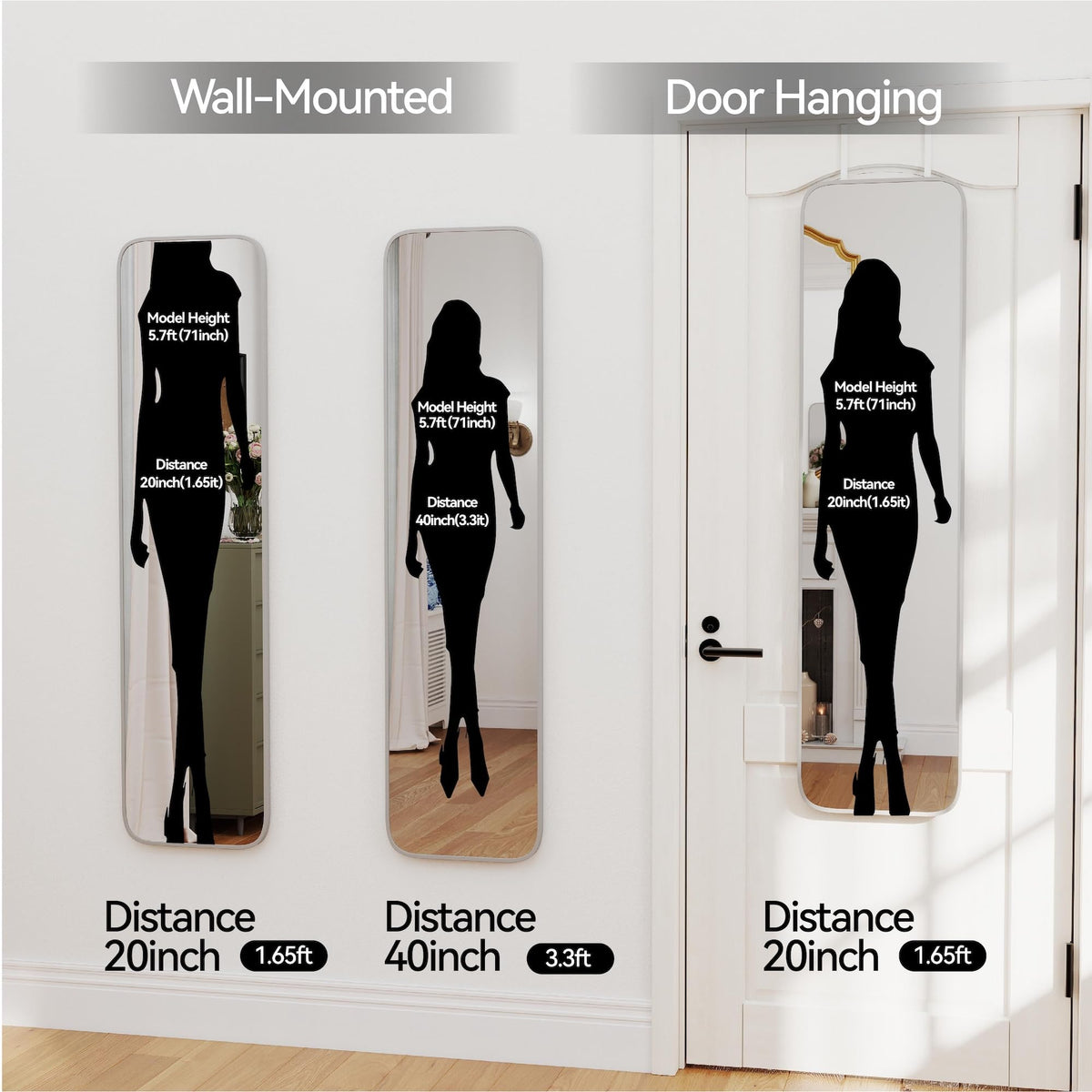 SCWF-GZ bathroom-safe mirror suited for damp areas and versatile placement