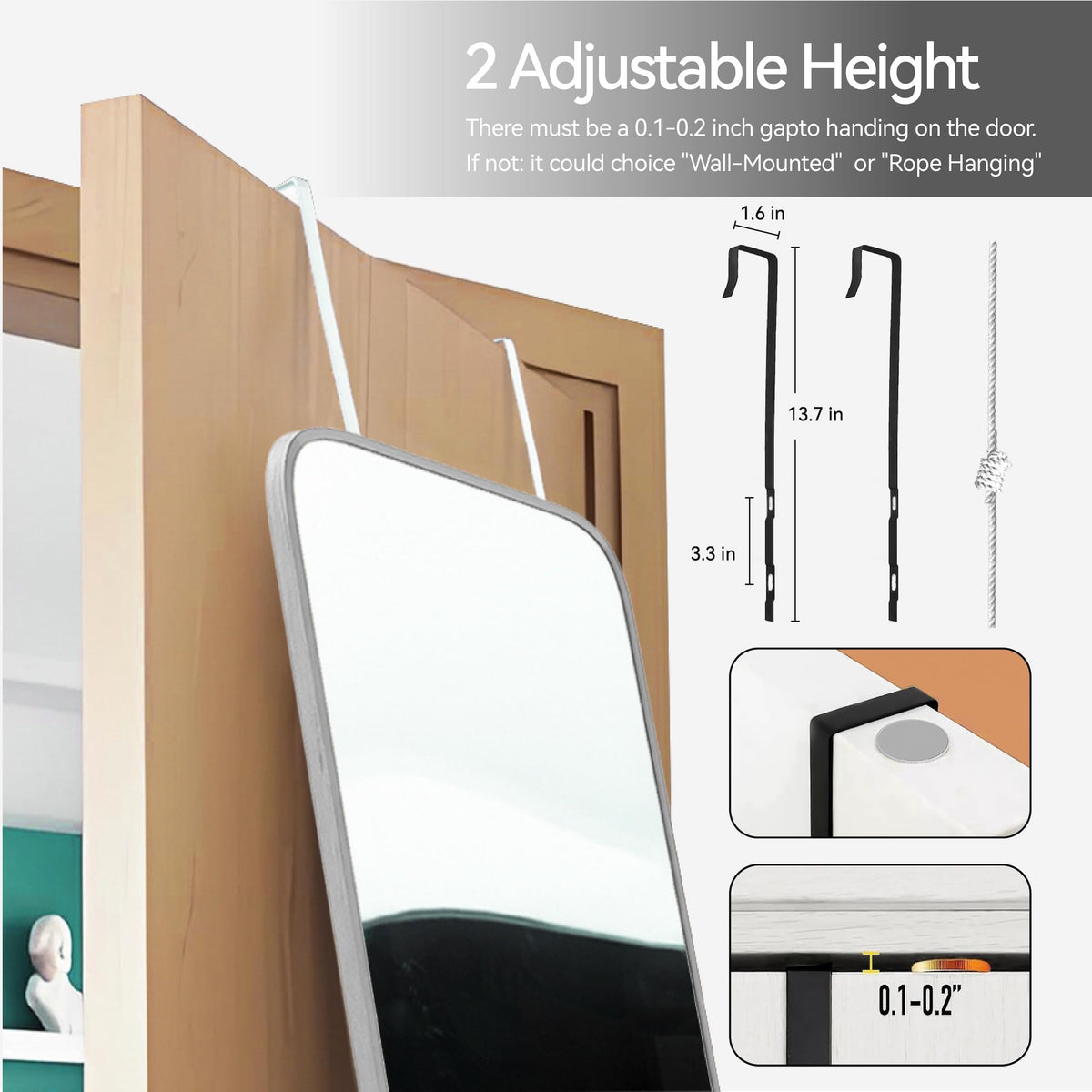 SCWF-GZ dresser-mirror enhances vanity areas with a wide reflective surface