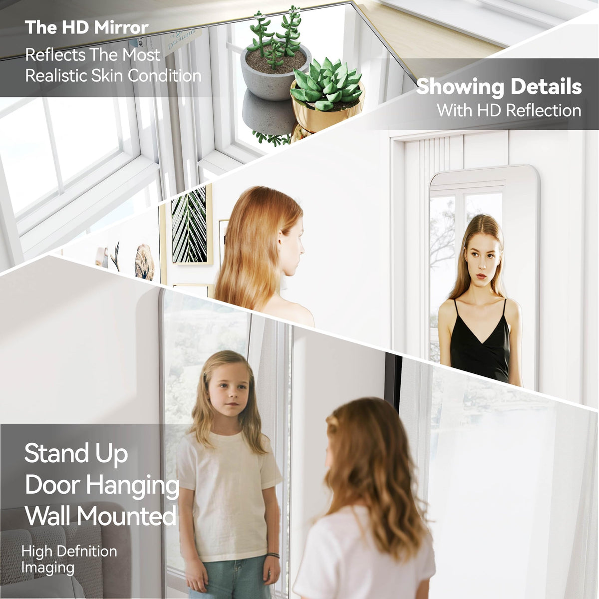 SCWF-GZ versatile mirror for dressing, grooming, and daily checks
