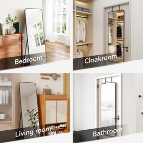 SCWF-GZ floor-stand mirror provides flexible placement and a spacious room feel.