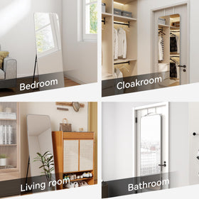 SCWF-GZ floor stand mirror provides full-body view with flexible positioning.
