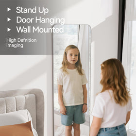 SCWF-GZ silver-framed dresser mirror enhances bedroom decor and lighting.