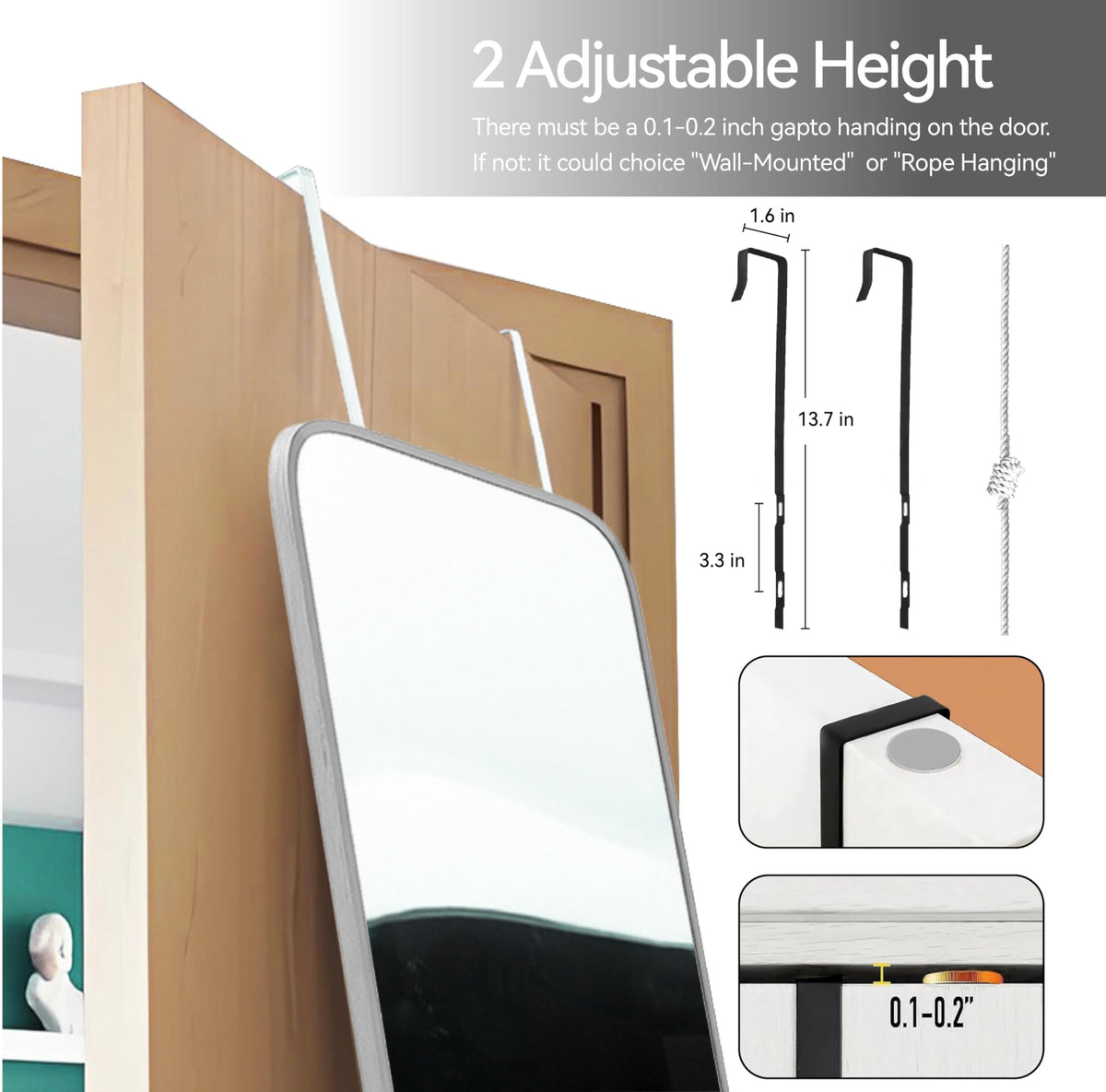 SCWF-GZ versatile installation options fit doors, walls, or free-standing use.