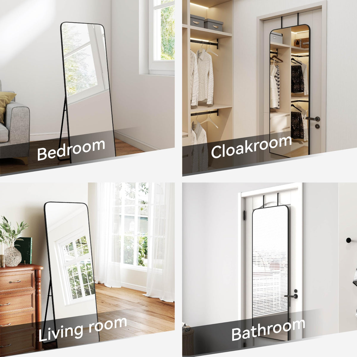 SCWF-GZ wall-mounted mirror delivers crystal-clear reflection for room decor