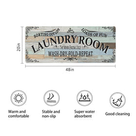sdhinlwo laundry room runner decor brightens the area while staying durable