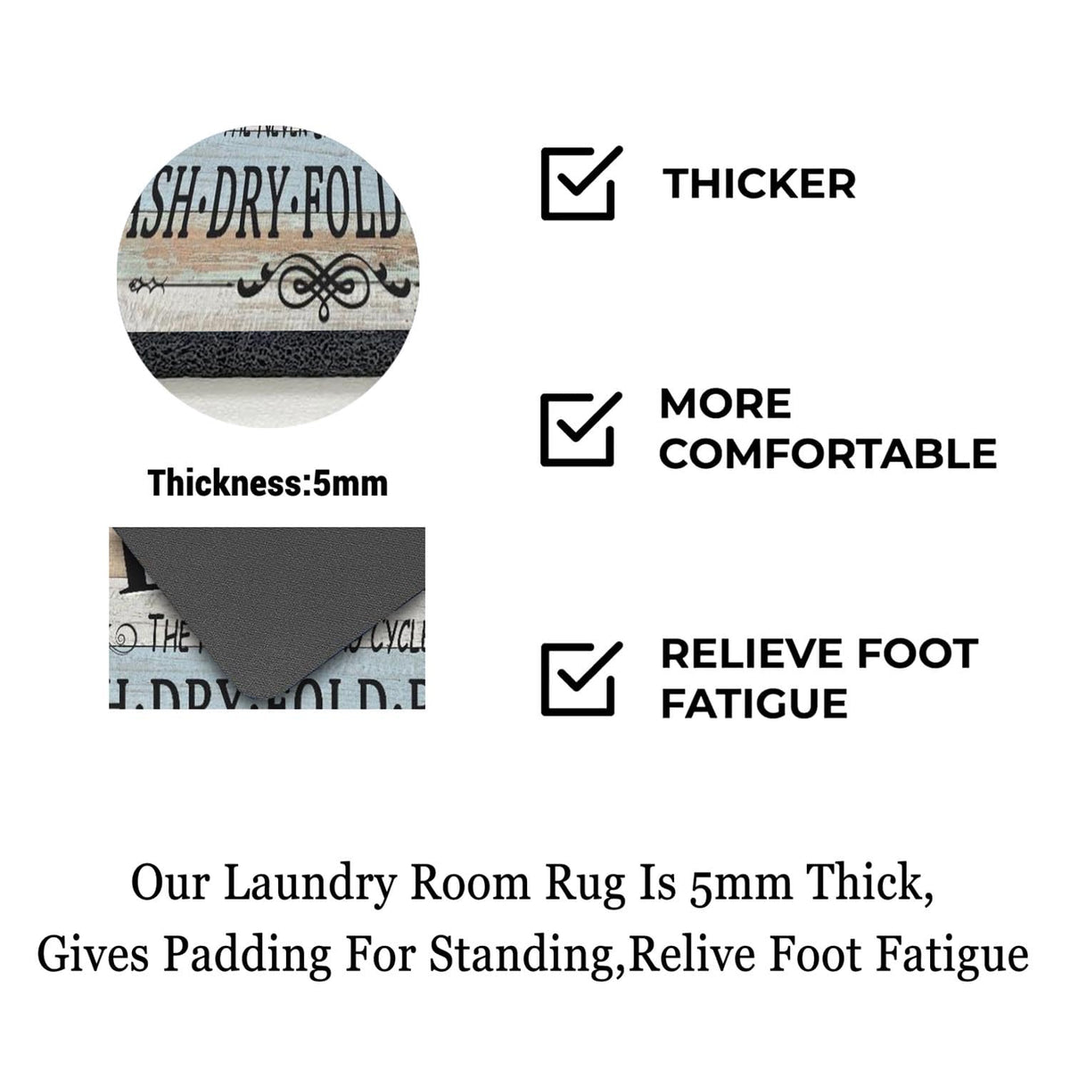 sdhinlwo multi-use rug fits kitchen, hallway, and bathroom floors for daily comfort